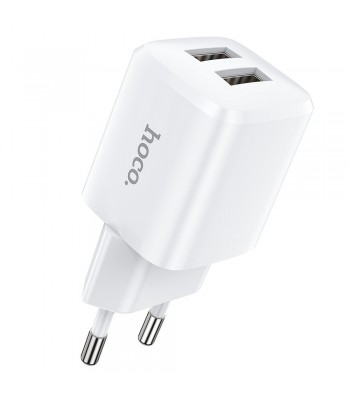 Hoco N8 Briar Dual Port White Зарядно
