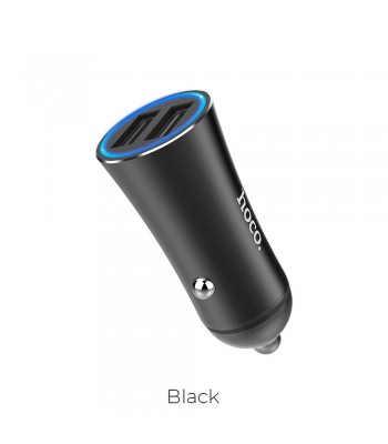 Hoco Z30 Easy Route Dual Port Mini Car Black Зарядно