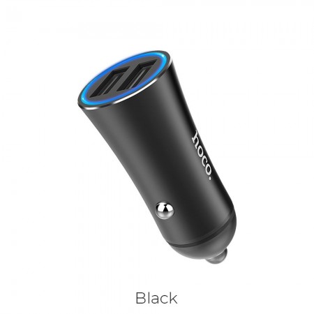 Hoco Z30 Easy Route Dual Port Mini Car Black Зарядно
