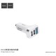Hoco Z3 2USB LCD Car White Зарядно
