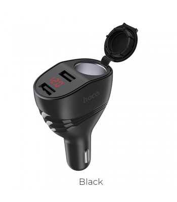Hoco Z34 Thunder Power Cigarette Lighter Car Black Зарядно