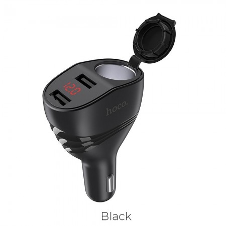 Hoco Z34 Thunder Power Cigarette Lighter Car Black Зарядно