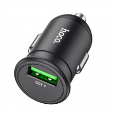 Hoco Z43 Mighty Single Port QC3.0 Car Black Зарядно