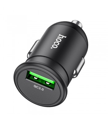 Hoco Z43 Mighty Single Port QC3.0 Car Black Зарядно