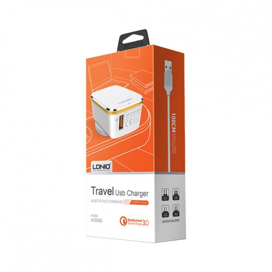 Ldnio A1204Q 14744 220V Зарядно с кабел iPhone
